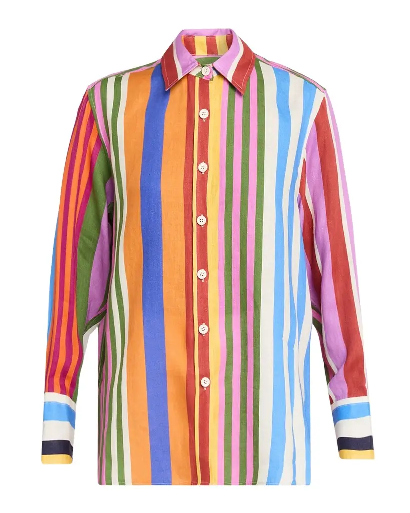 Libertine Tangier Striped Linen Button-Down Shirt | Image 1 Libertine Tangier Striped Linen Button-Down Shirt | Image 1