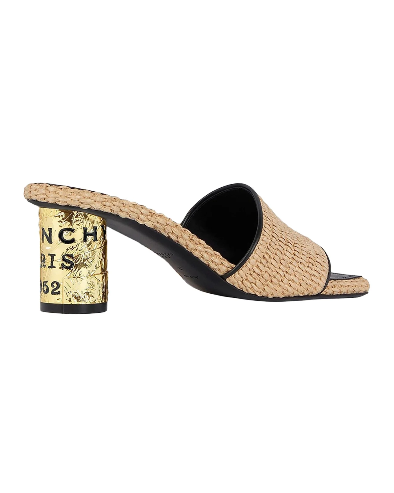 Givenchy Tape 65mm Raffia-Effect Heeled Mules