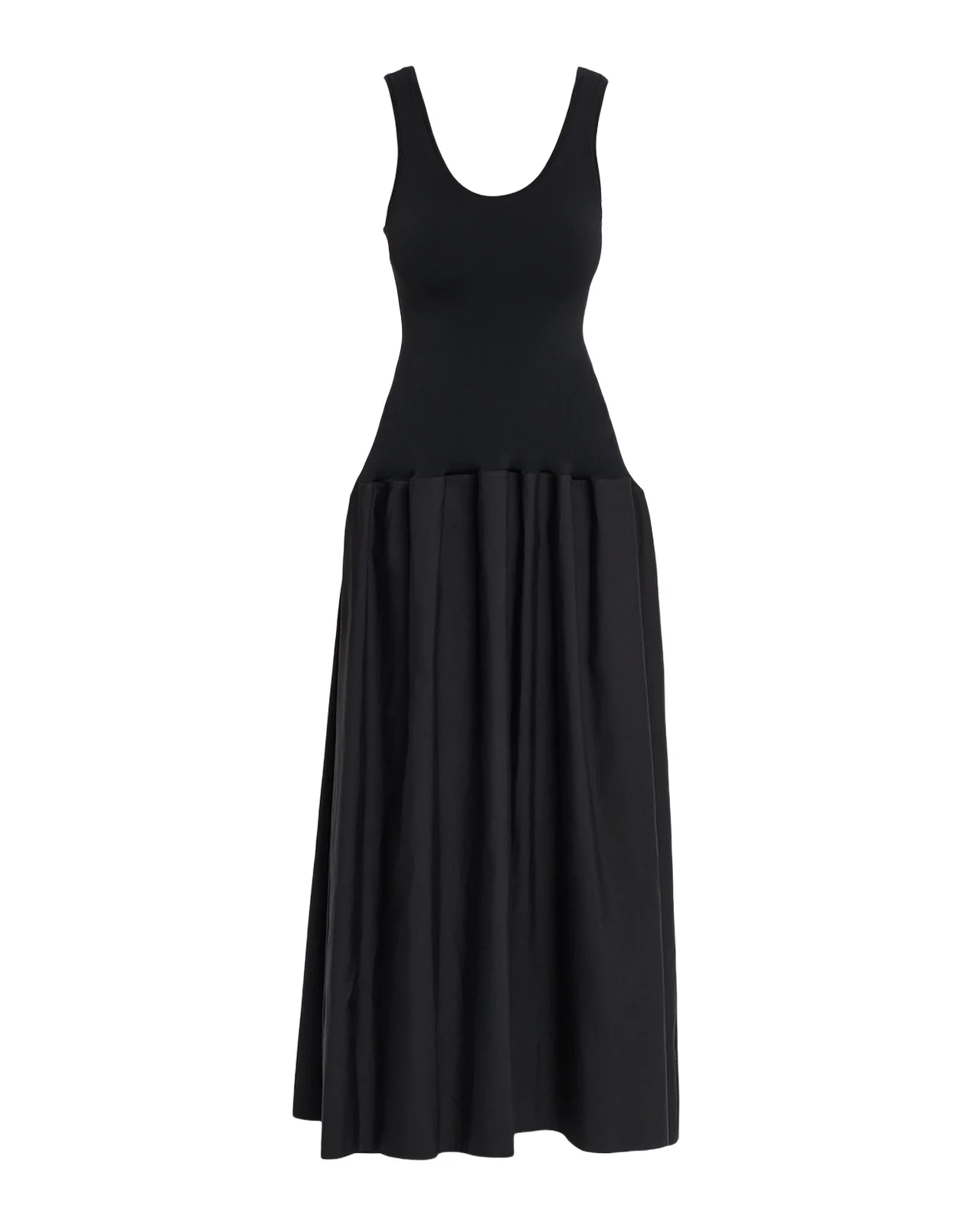 Marina Sleeveless Cotton-Silk Flared Midi Dress