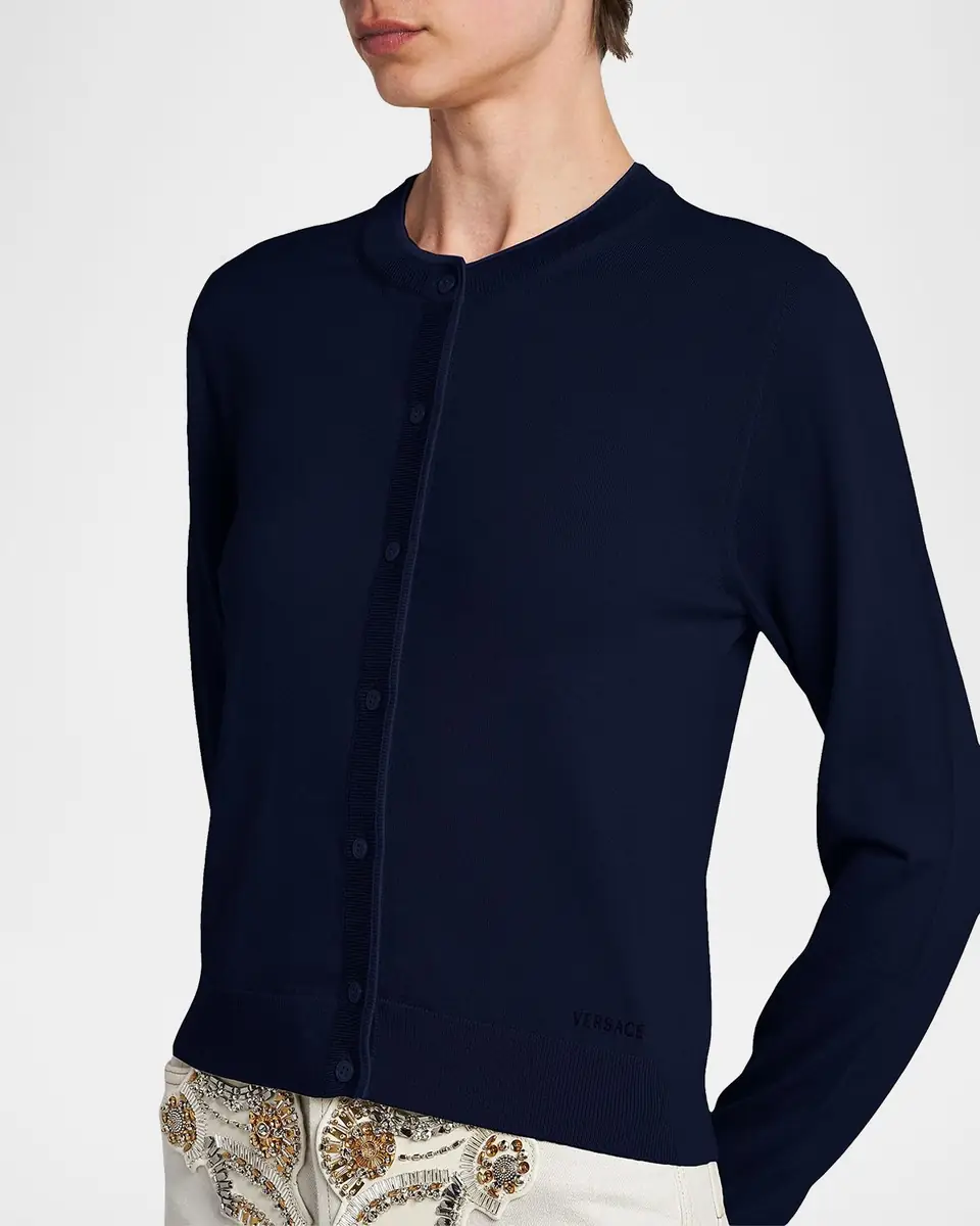 Versace Fine Wool Cardigan | Thumbnail 4 Versace Fine Wool Cardigan | Thumbnail 4