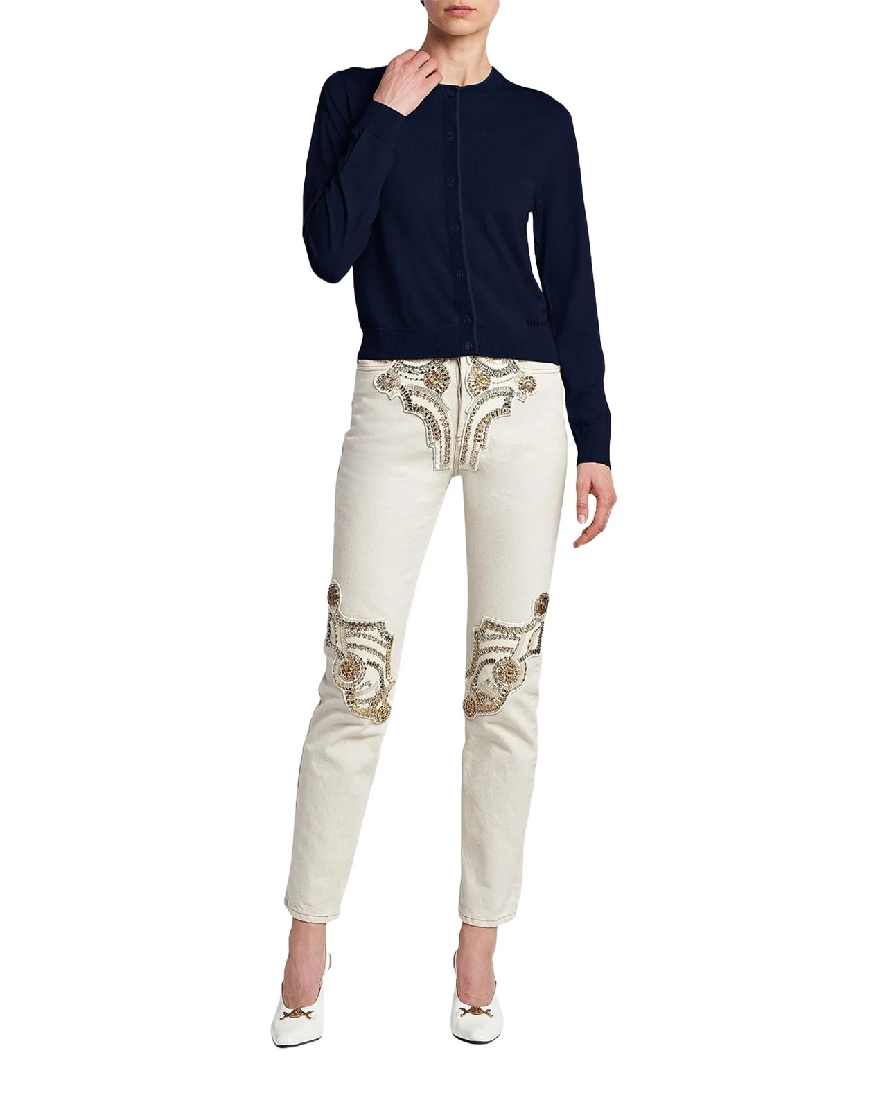 Versace Fine Wool Cardigan