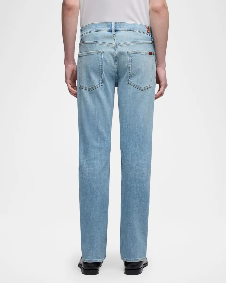 7 For All Mankind Men's The Straight Light-Wash Denim Jeans | Thumbnail 3
