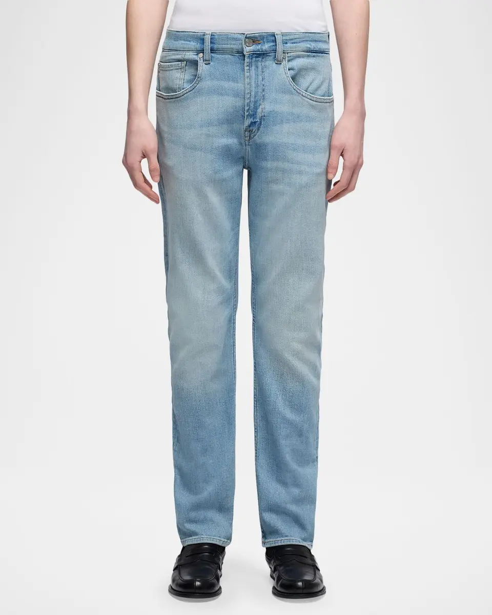 7 For All Mankind Men's The Straight Light-Wash Denim Jeans | Thumbnail 4