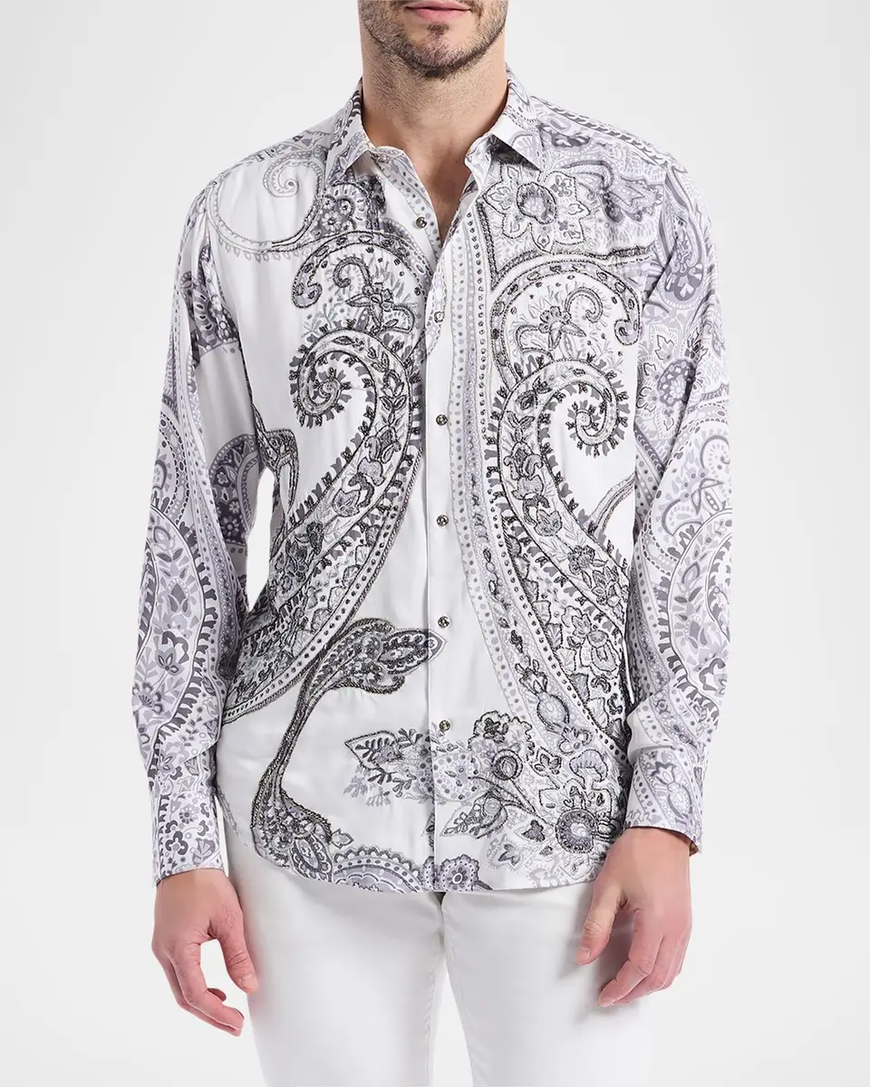Robert Graham Men's Paisley Bead-Embellished Sport Shirt | Thumbnail 4 Robert Graham Men's Paisley Bead-Embellished Sport Shirt | Thumbnail 4