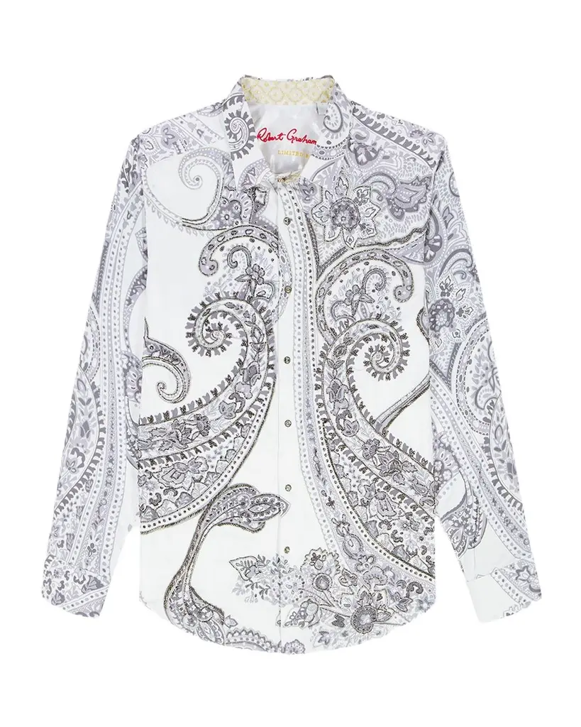 Robert Graham Men's Paisley Bead-Embellished Sport Shirt | Image 1 Robert Graham Men's Paisley Bead-Embellished Sport Shirt | Image 1