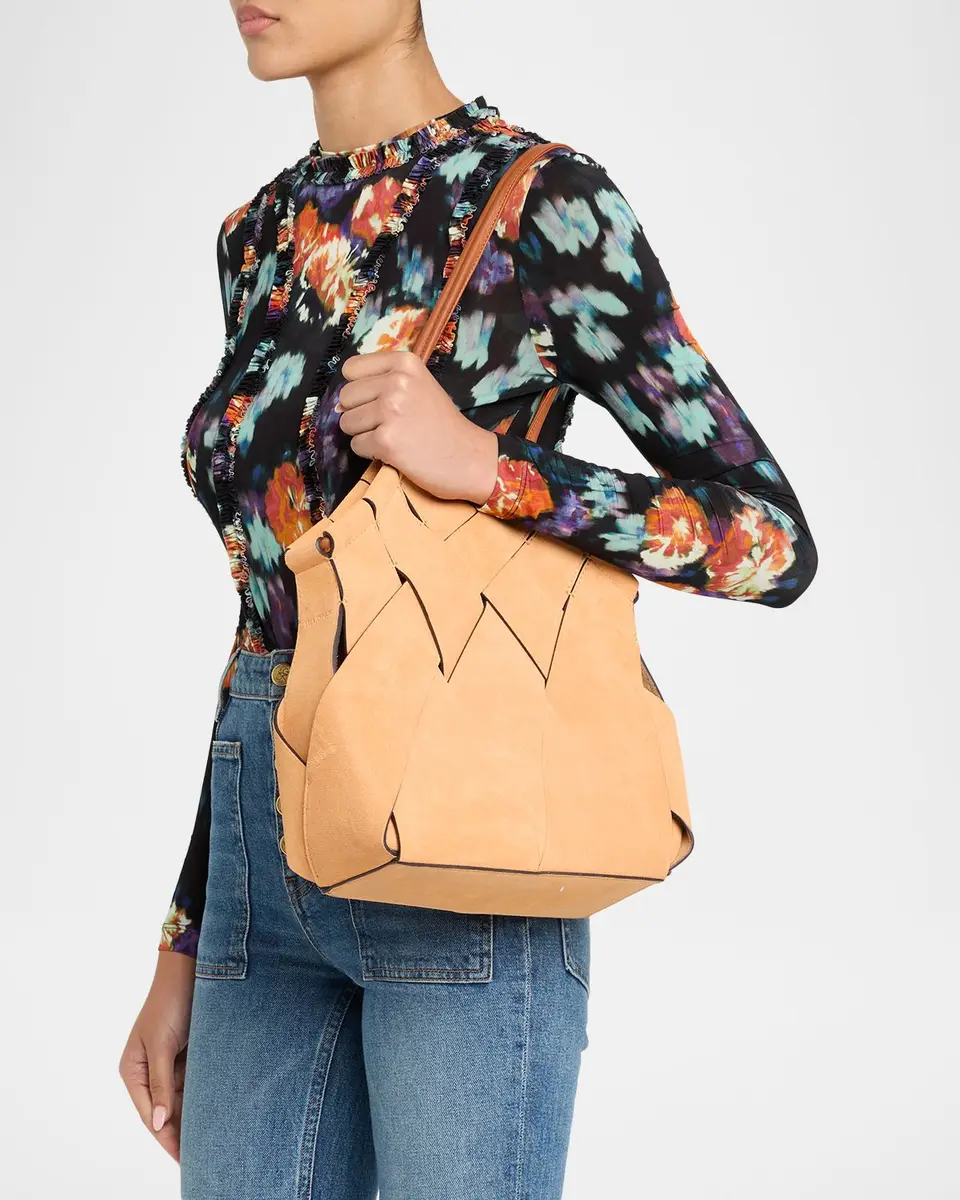 Ulla Johnson Charlotte Woven Suede Shoulder Bag | Thumbnail 2
