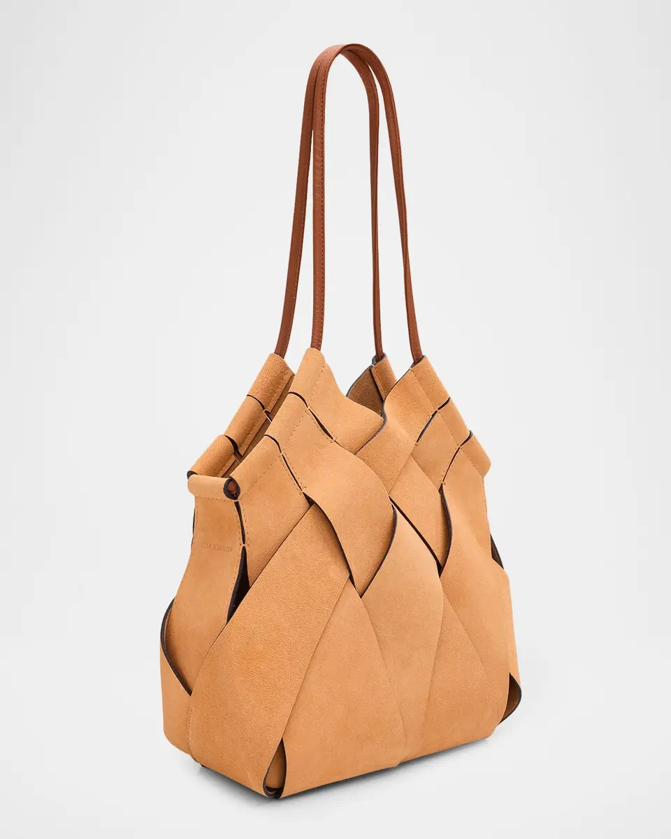 Ulla Johnson Charlotte Woven Suede Shoulder Bag | Thumbnail 3