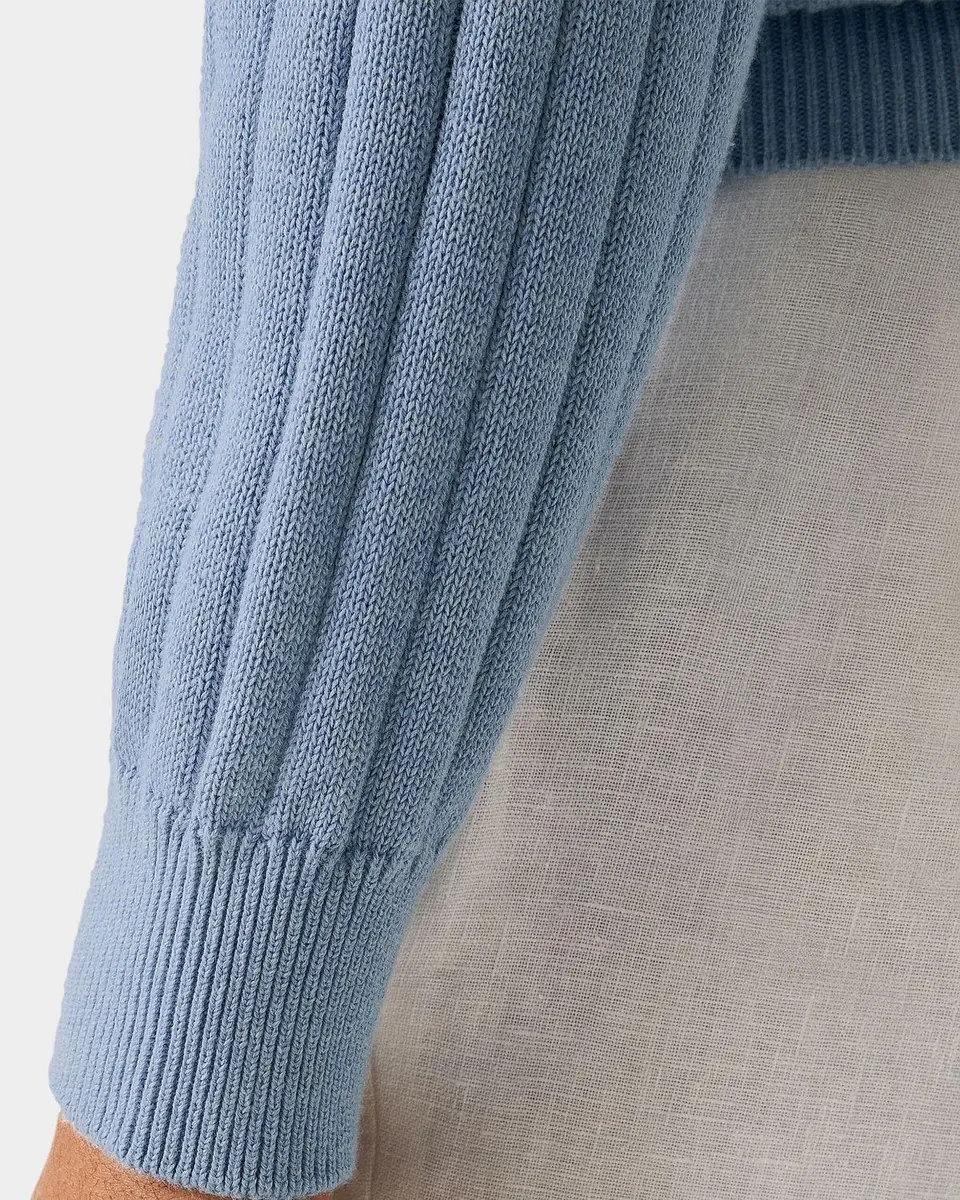 Eton Men's Structured Cotton Rib-Knit Crewneck Sweater | Thumbnail 6