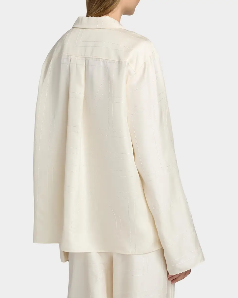 Toteme Monogram Silk Pj Top | Thumbnail 2 Toteme Monogram Silk Pj Top | Thumbnail 2