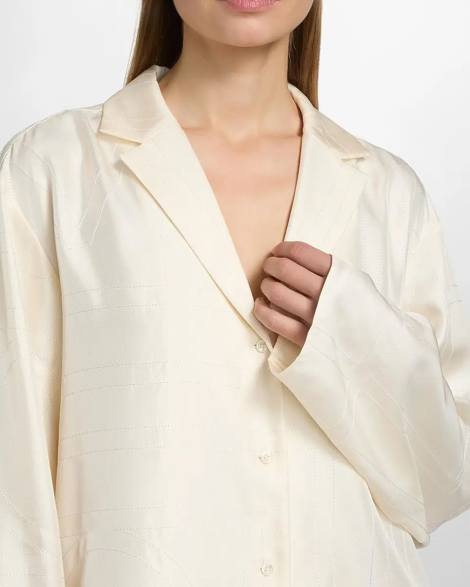 Toteme Monogram Silk Pj Top | Thumbnail 4 Toteme Monogram Silk Pj Top | Thumbnail 4