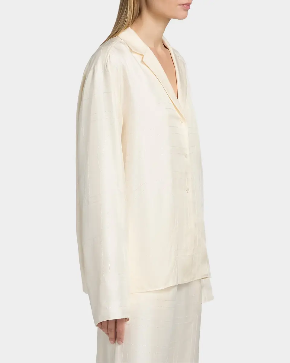 Toteme Monogram Silk Pj Top | Thumbnail 6 Toteme Monogram Silk Pj Top | Thumbnail 6