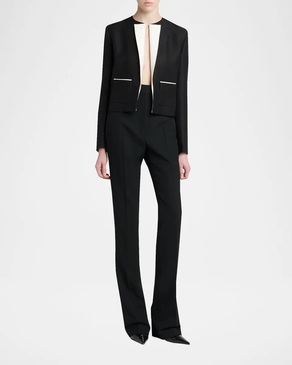 Tom Ford Contrast Silk-Lapel Open Jacket | Thumbnail 2 Tom Ford Contrast Silk-Lapel Open Jacket | Thumbnail 2