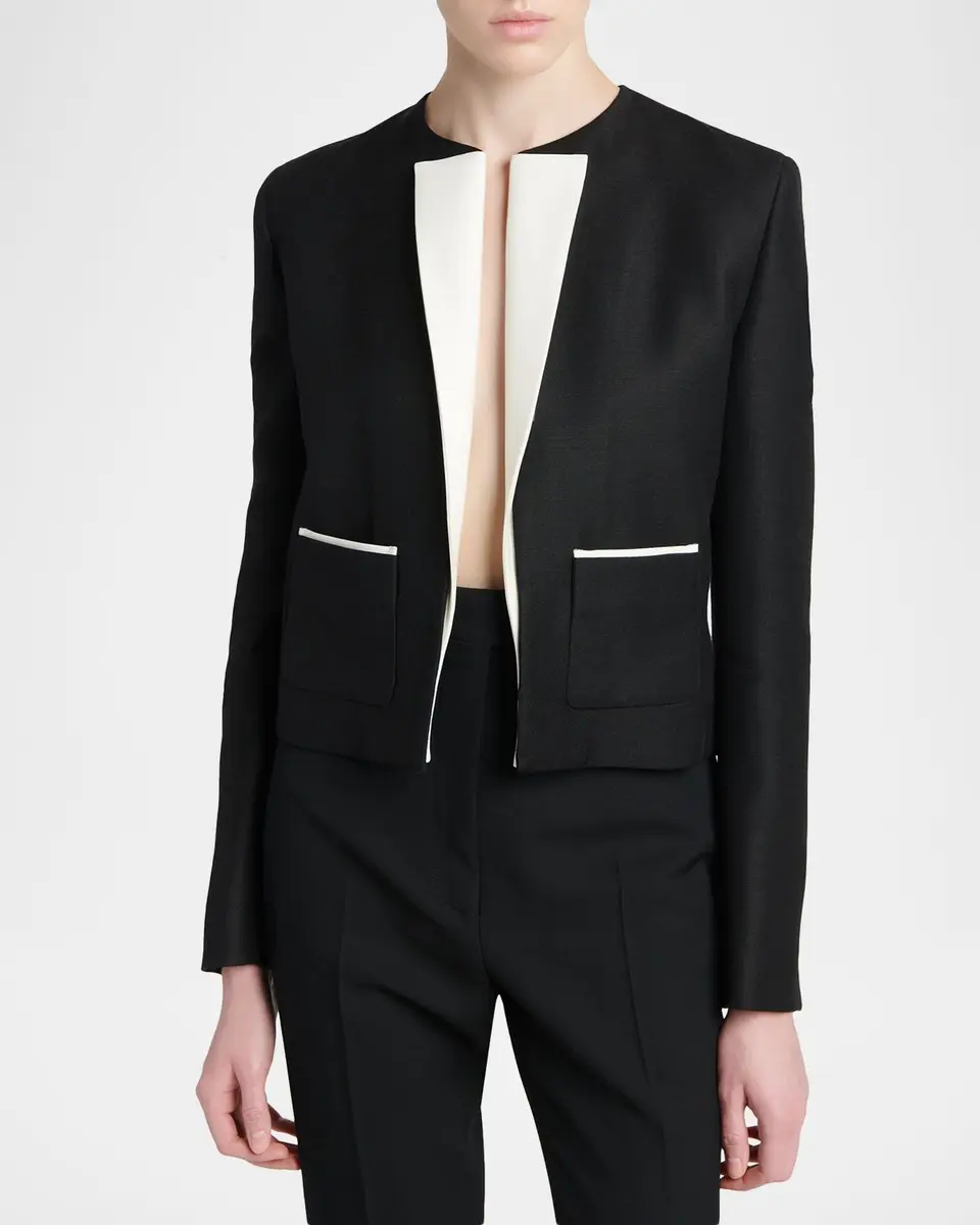 Tom Ford Contrast Silk-Lapel Open Jacket | Thumbnail 4 Tom Ford Contrast Silk-Lapel Open Jacket | Thumbnail 4