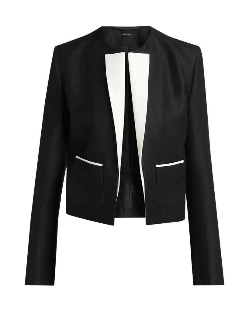 Tom Ford Contrast Silk-Lapel Open Jacket | Image 1 Tom Ford Contrast Silk-Lapel Open Jacket | Image 1