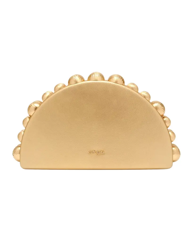 Cult Gaia Gili Crescent Metallic Leather Clutch BAg | Image 1 Cult Gaia Gili Crescent Metallic Leather Clutch BAg | Image 1
