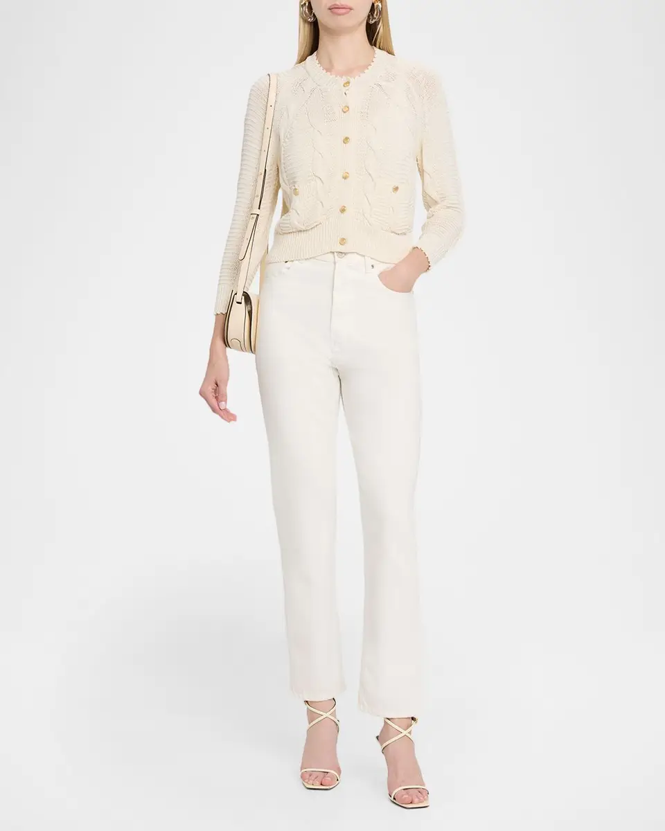 L'Agence Darcy Cable-Knit Cardigan | Thumbnail 2 L'Agence Darcy Cable-Knit Cardigan | Thumbnail 2