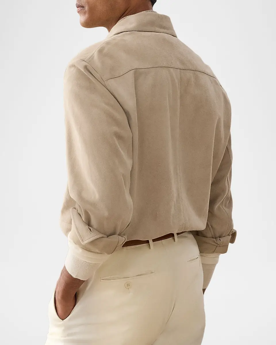 Ralph Lauren Purple Label Men's Suede Overshirt | Thumbnail 3 Ralph Lauren Purple Label Men's Suede Overshirt | Thumbnail 3