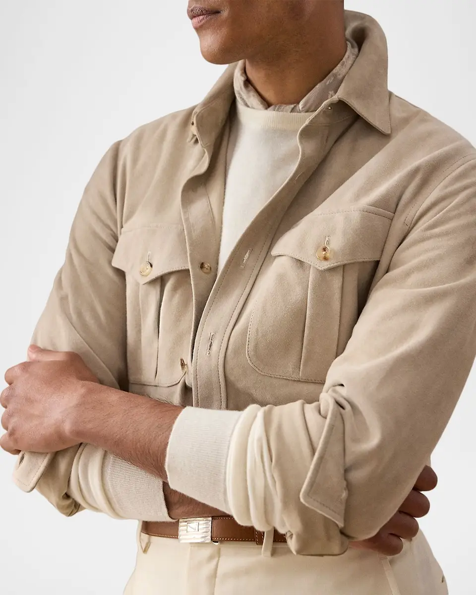 Ralph Lauren Purple Label Men's Suede Overshirt | Thumbnail 5 Ralph Lauren Purple Label Men's Suede Overshirt | Thumbnail 5