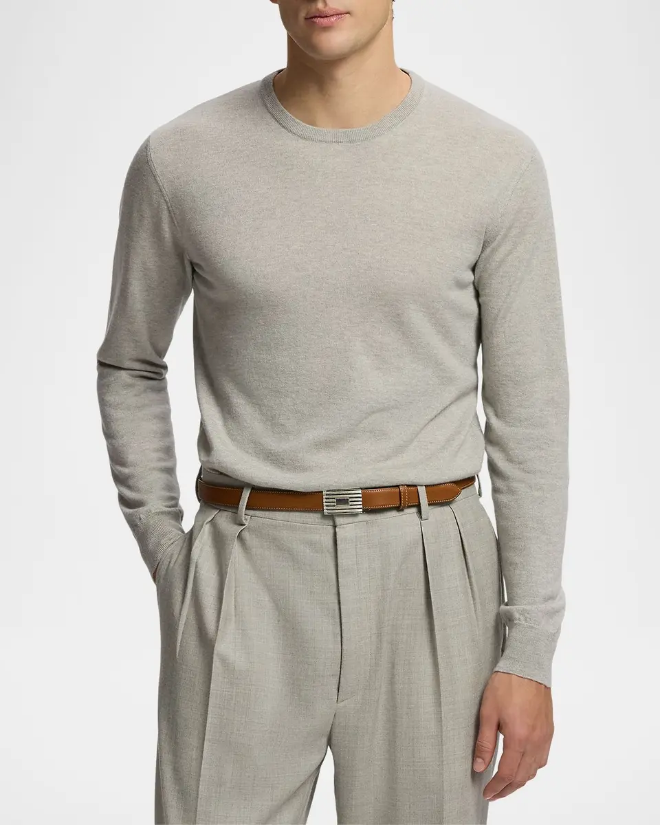 Ralph Lauren Purple Label Men's Cashmere Crewneck Sweater | Thumbnail 4 Ralph Lauren Purple Label Men's Cashmere Crewneck Sweater | Thumbnail 4