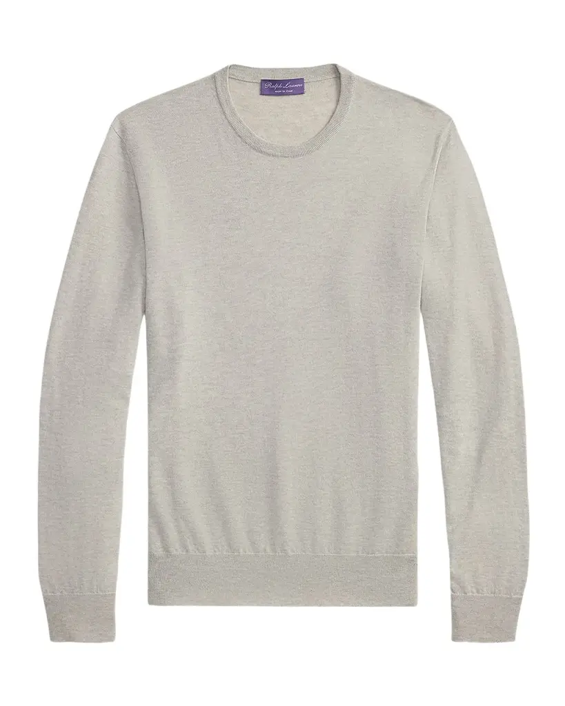 Ralph Lauren Purple Label Men's 18GG Cashmere Crewneck Sweater | Image 1 Ralph Lauren Purple Label Men's 18GG Cashmere Crewneck Sweater | Image 1