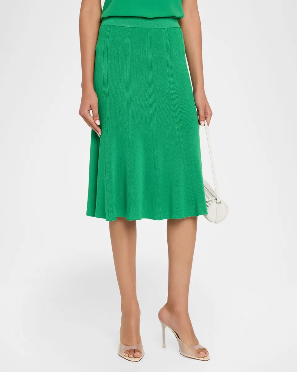 Misook Soft Knit Flared Midi Skirt | Thumbnail 4 Misook Soft Knit Flared Midi Skirt | Thumbnail 4