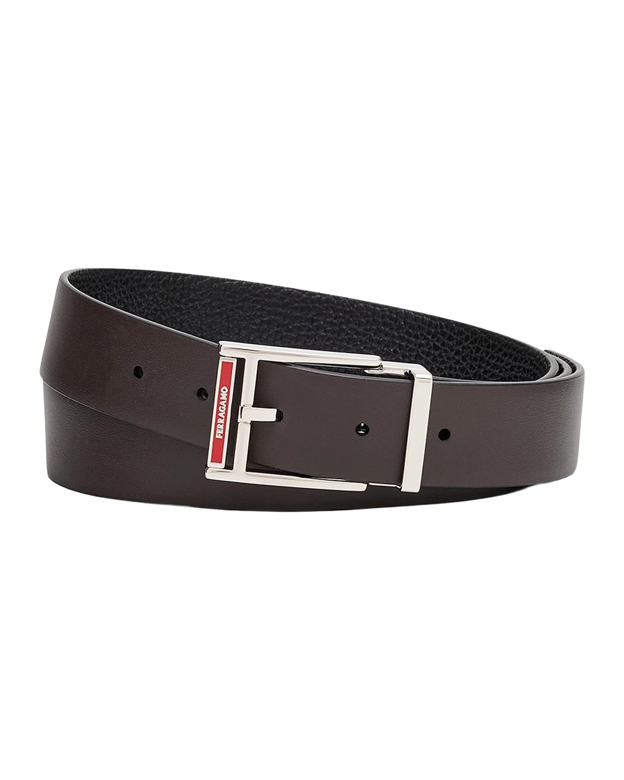 Ferragamo Men's Reversible Leather Resin-Buckle Belt