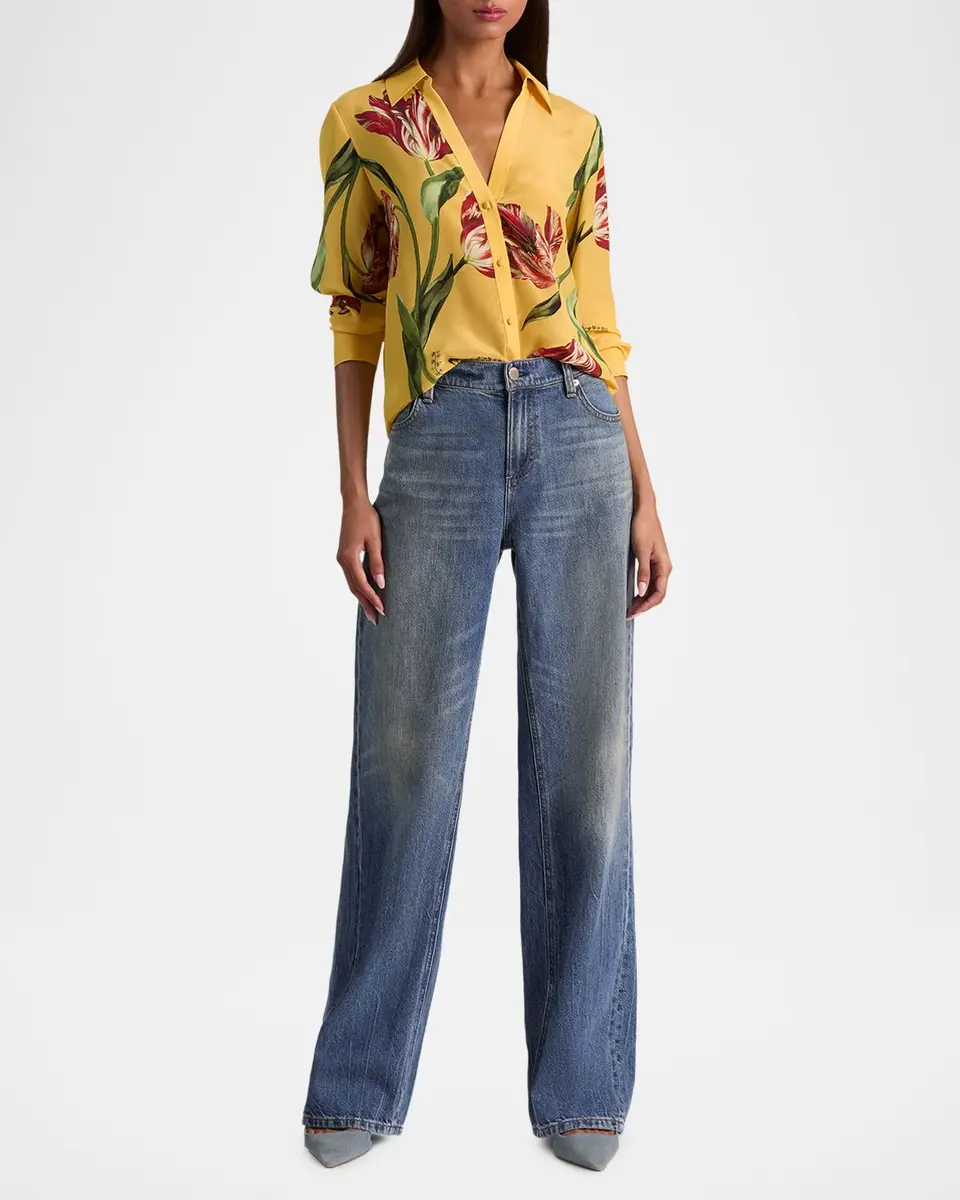Alice + Olivia Eloise Button-Front Blouse | Thumbnail 2 Alice + Olivia Eloise Button-Front Blouse | Thumbnail 2