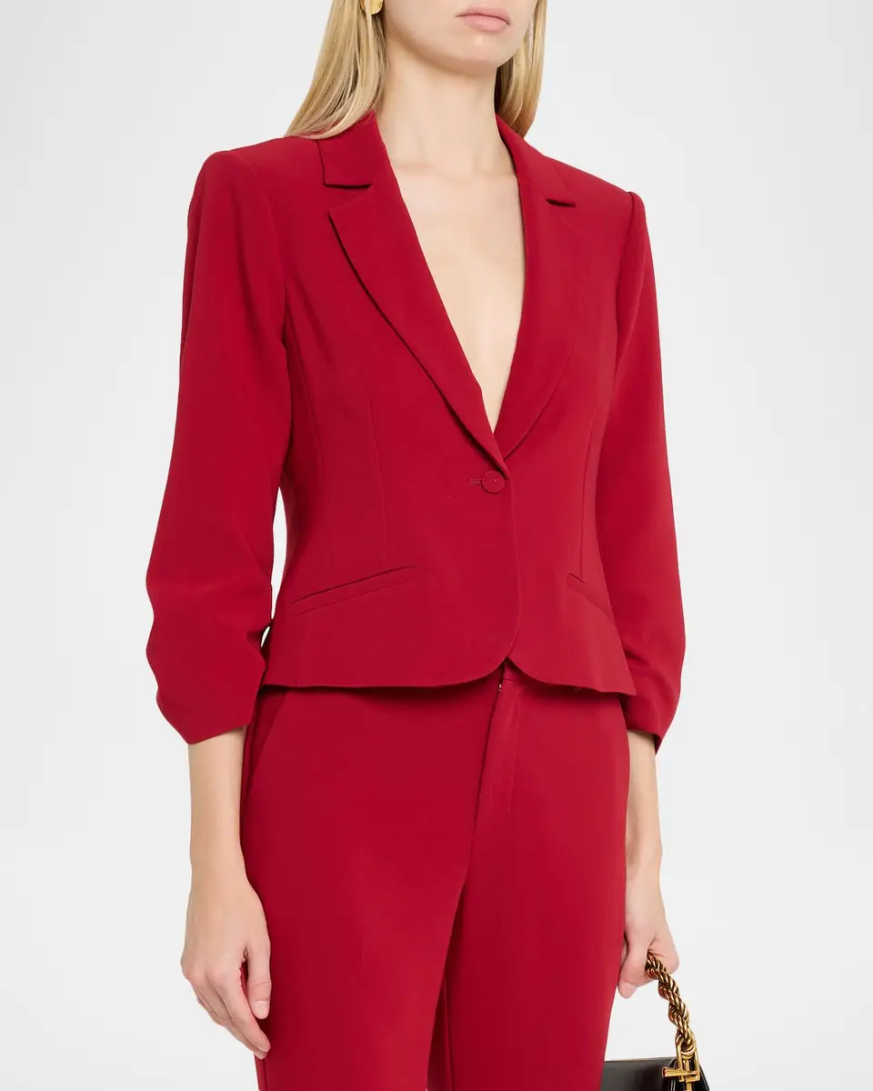 Cinq à Sept Khloe Petite Cropped 3/4-Sleeve Blazer | Thumbnail 4