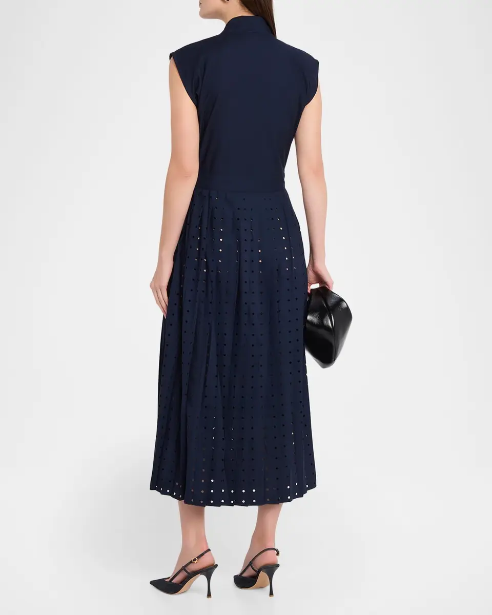 LOVEBIRDS Talis Pleated Cutout Midi Dress | Thumbnail 3 LOVEBIRDS Talis Pleated Cutout Midi Dress | Thumbnail 3