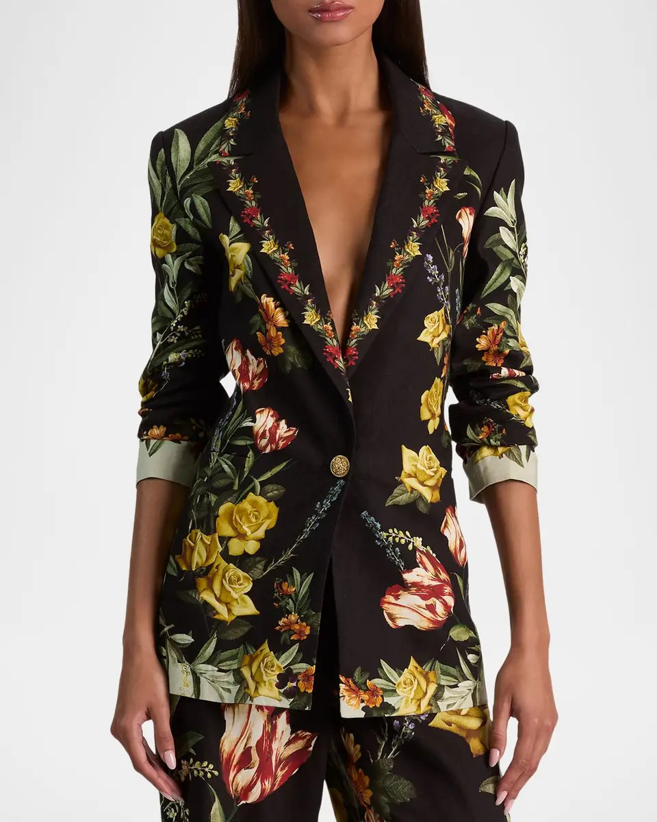 Alice + Olivia Denny Slim Boyfriend Blazer | Thumbnail 4