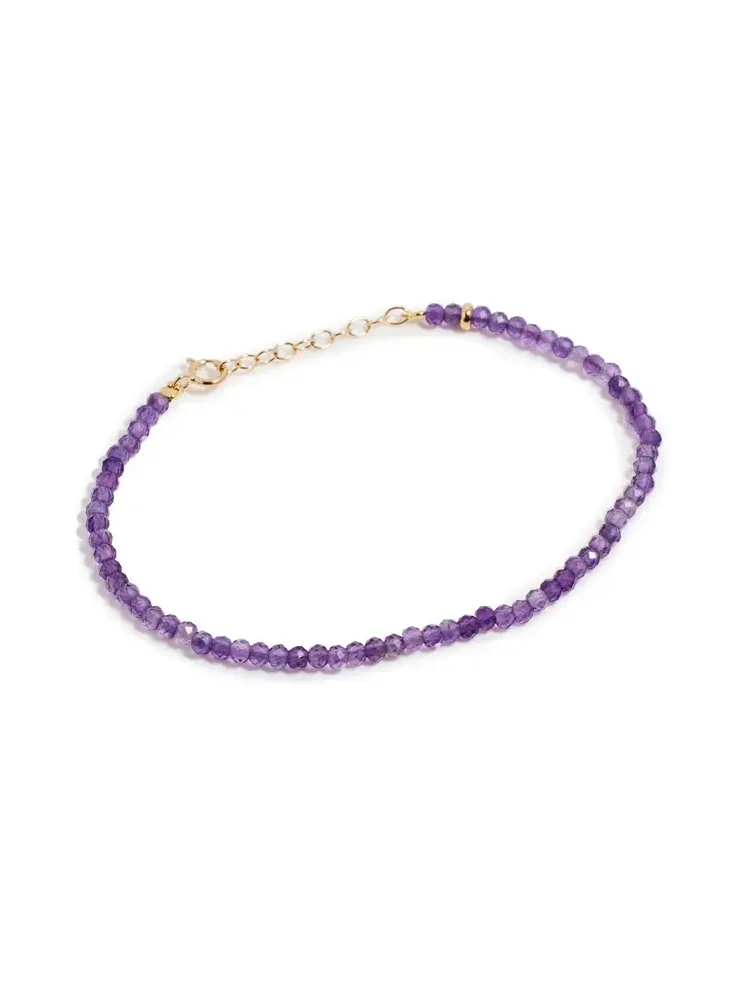 14k February Birthstone Bracelet 14k February Birthstone Bracelet