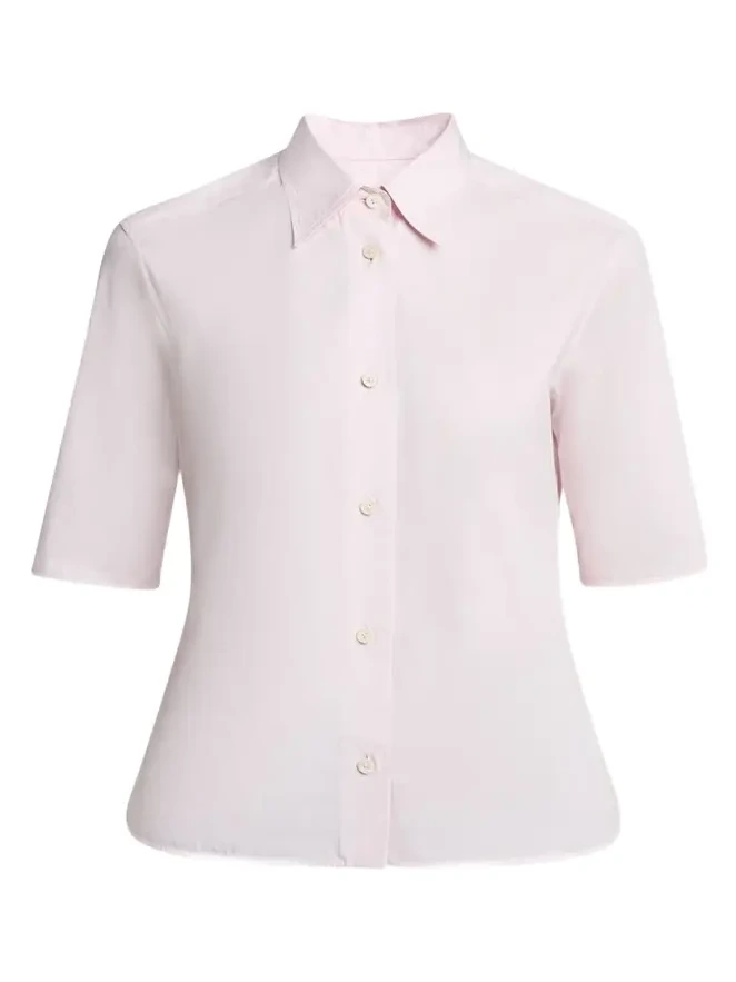Elbow-Sleeve Slim Button-Down Shirt Elbow-Sleeve Slim Button-Down Shirt