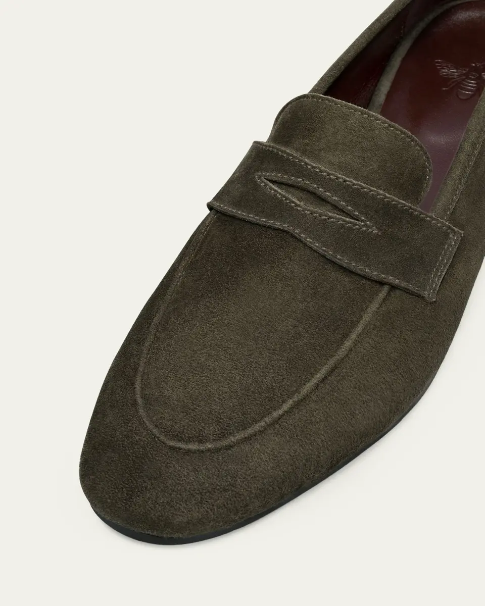 Bougeotte Flaneur Suede Penny Loafers | Thumbnail 3