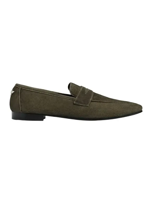 Flaneur Suede Penny Loafers