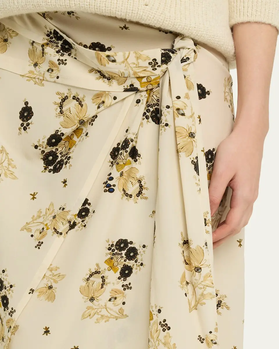 Isabel Marant Faniry Floral Asymmetric Silk Skirt | Thumbnail 5 Isabel Marant Faniry Floral Asymmetric Silk Skirt | Thumbnail 5