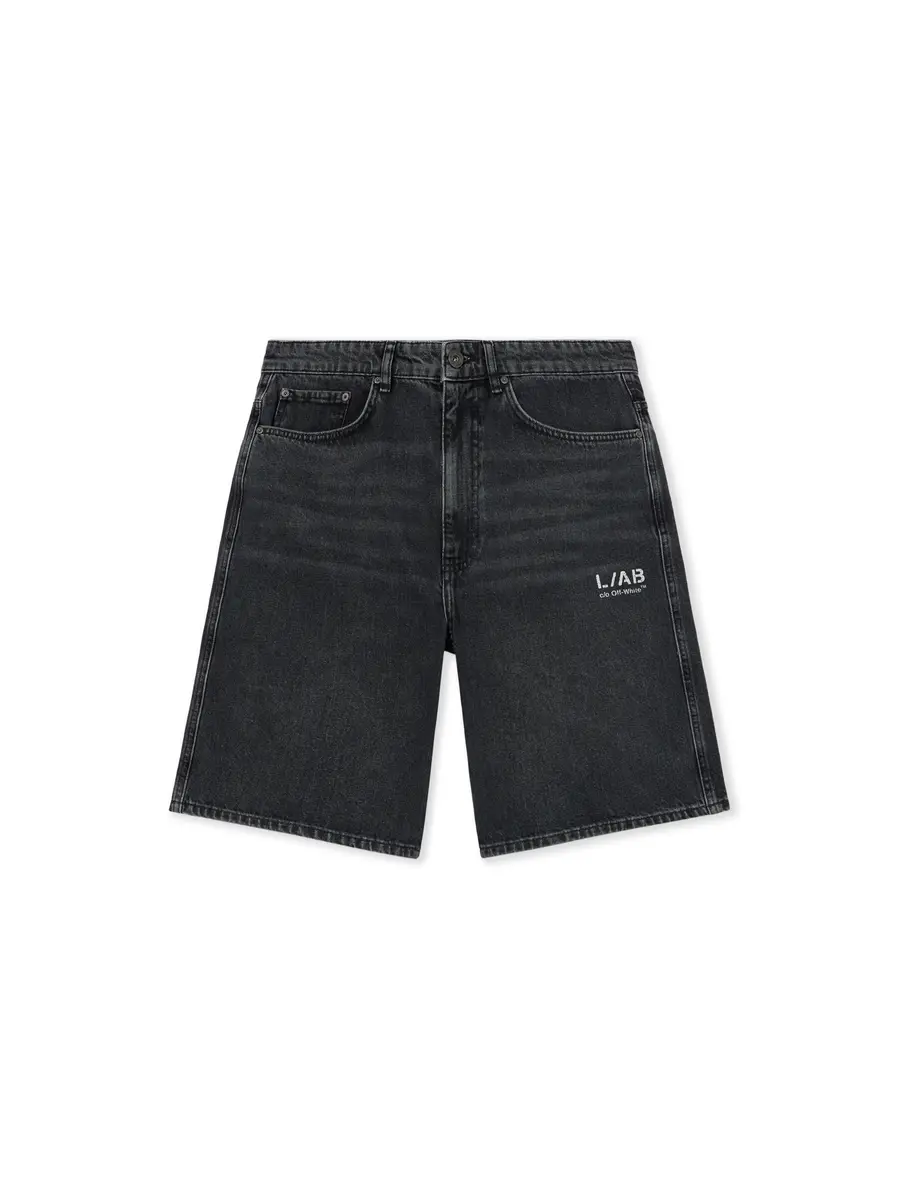 Off-White L/AB Diagonal Denim Shorts | Thumbnail 2 Off-White L/AB Diagonal Denim Shorts | Thumbnail 2