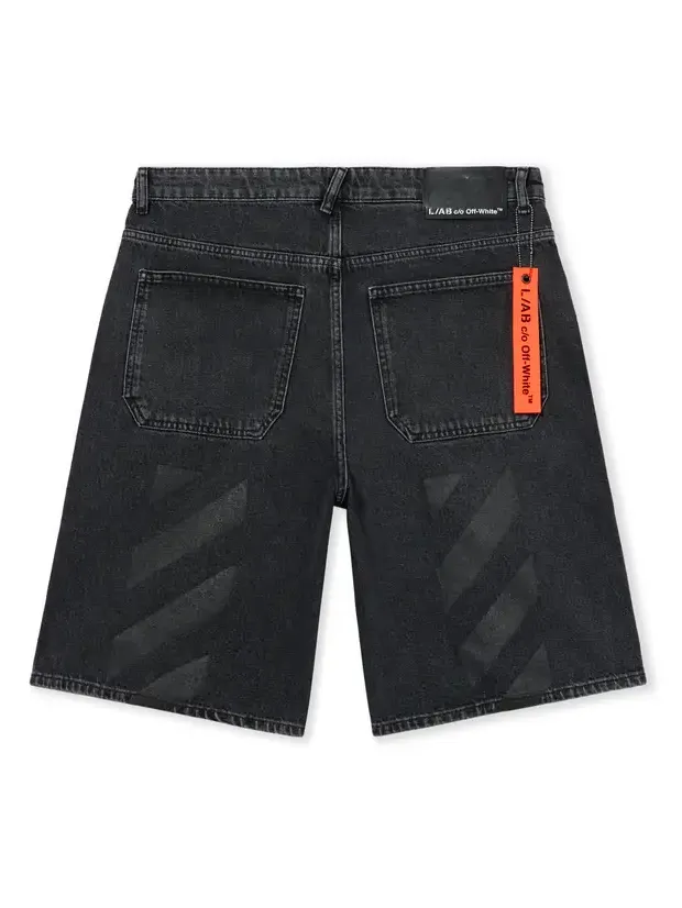 L/AB Diagonal Denim Shorts