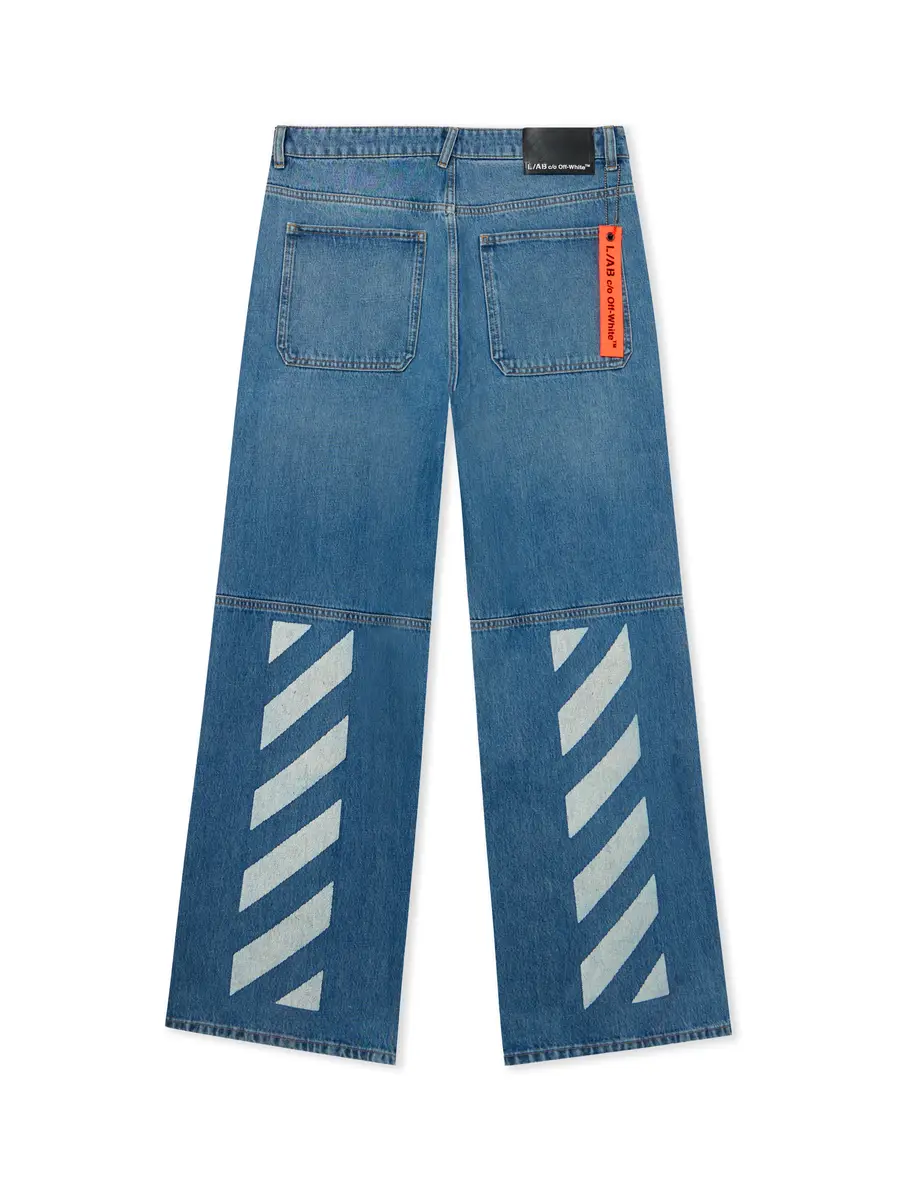 Off-White L/AB Diagonal Carpenter Jeans | Image 1 Off-White L/AB Diagonal Carpenter Jeans | Image 1