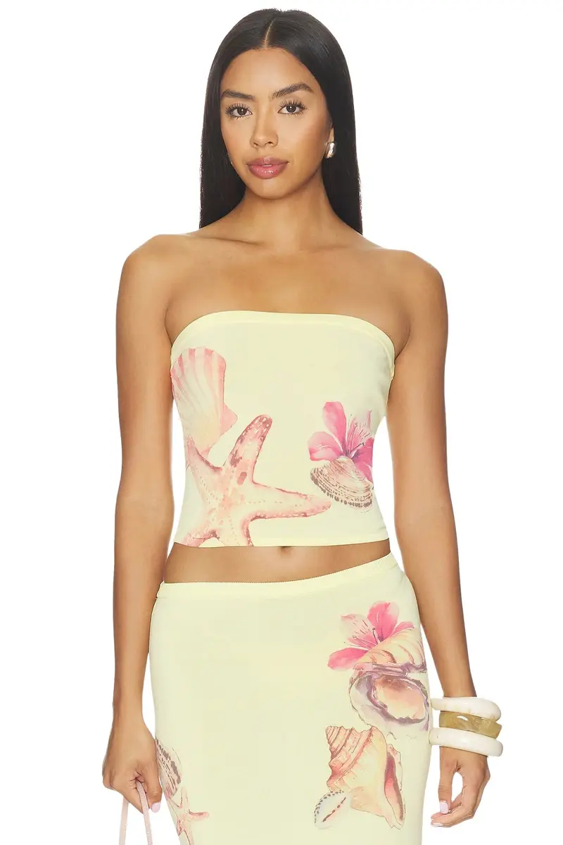 Lovers and Friends Katia Floral Print Tube Top