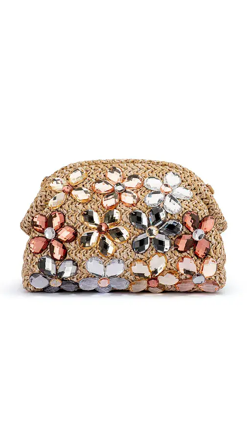 olga berg Fern Crystal Embellished Clutch | Image 1 olga berg Fern Crystal Embellished Clutch | Image 1