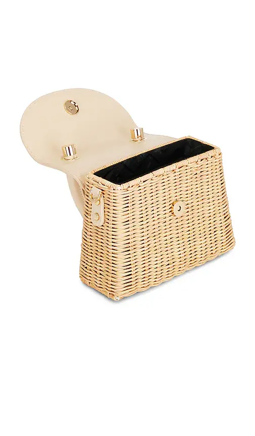 olga berg Elle Wicker Top Handle Bag | Thumbnail 4