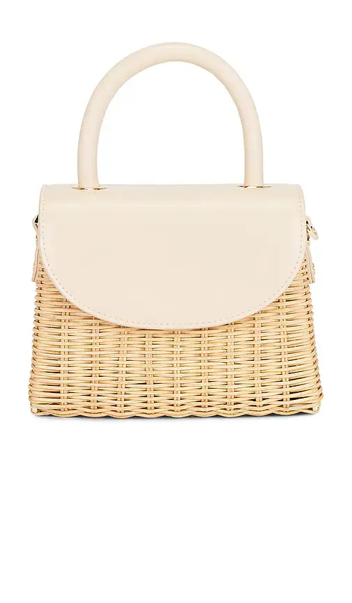 olga berg Elle Wicker Top Handle Bag | Image 1 olga berg Elle Wicker Top Handle Bag | Image 1