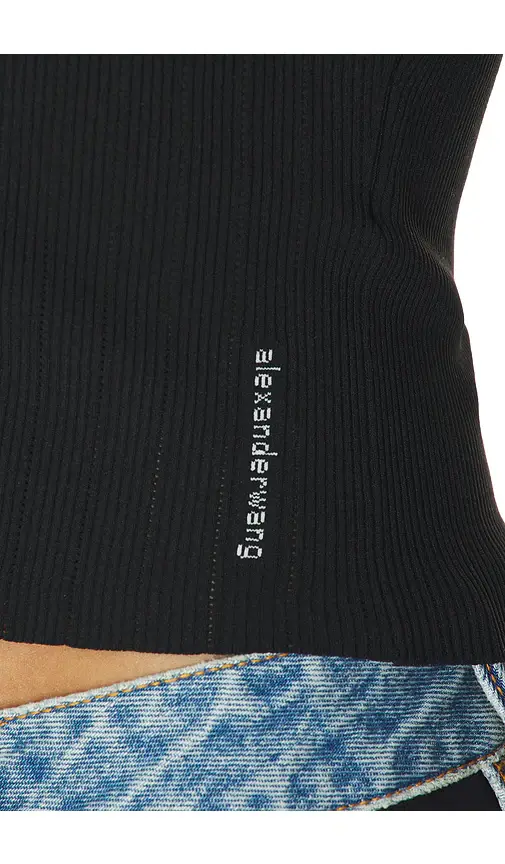 Alexander Wang Long Sleeve Pointelle Cardigan Zip Up | Thumbnail 5