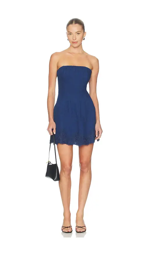 Cami NYC Belinda Strapless Linen Mini Dress | Image 1 Cami NYC Belinda Strapless Linen Mini Dress | Image 1