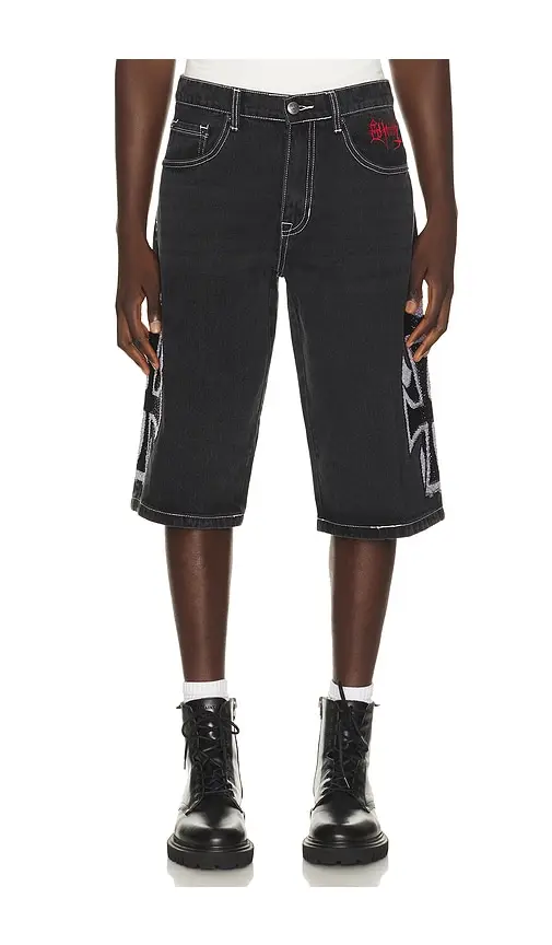 Ed Hardy Crosses Rhinestone Long Shorts | Thumbnail 2