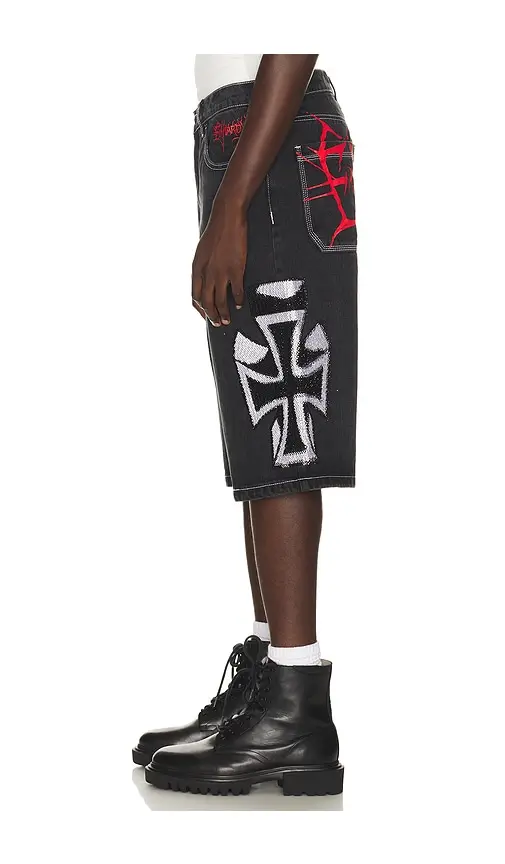 Ed Hardy Crosses Rhinestone Long Shorts | Thumbnail 3