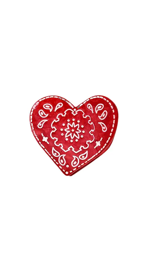 Solar Eclipse Hand-Painted Mini Paisley Heart Claw Hair Clip | Image 1 Solar Eclipse Hand-Painted Mini Paisley Heart Claw Hair Clip | Image 1