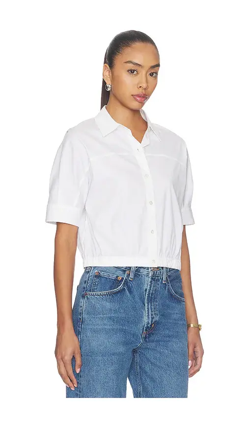 Theory Elastic Short Sleeve Shirt | Thumbnail 2 Theory Elastic Short Sleeve Shirt | Thumbnail 2