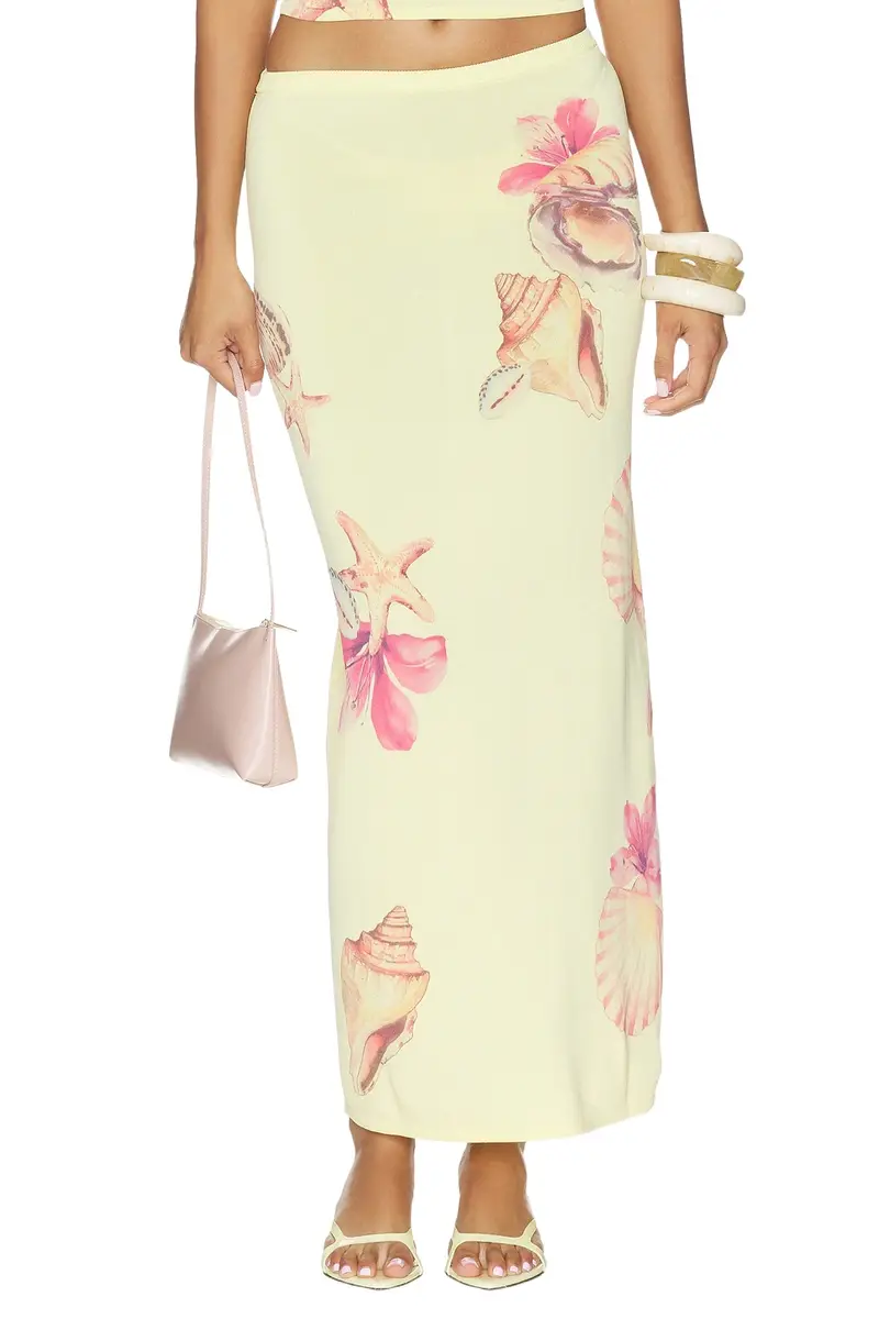Lovers and Friends Katia Floral Print Midi Skirt