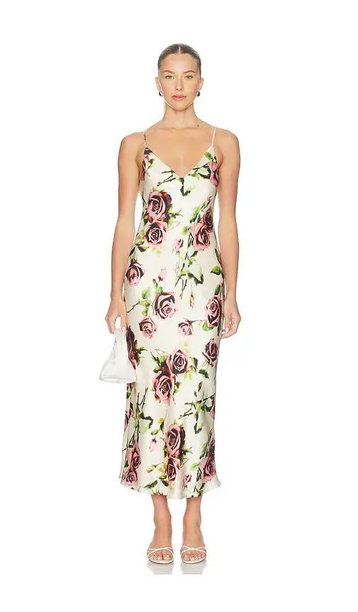 L'Agence Seridie Midi Slip Dress | Image 1 L'Agence Seridie Midi Slip Dress | Image 1